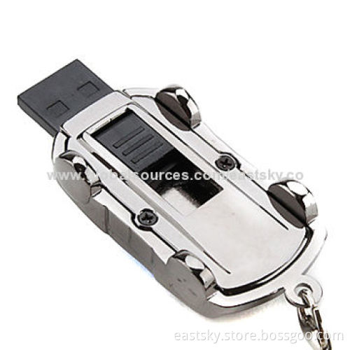 Metal Car USB Flash Drive, Made of Durable Metal Material, 64MB to 32GB Memory Capacity